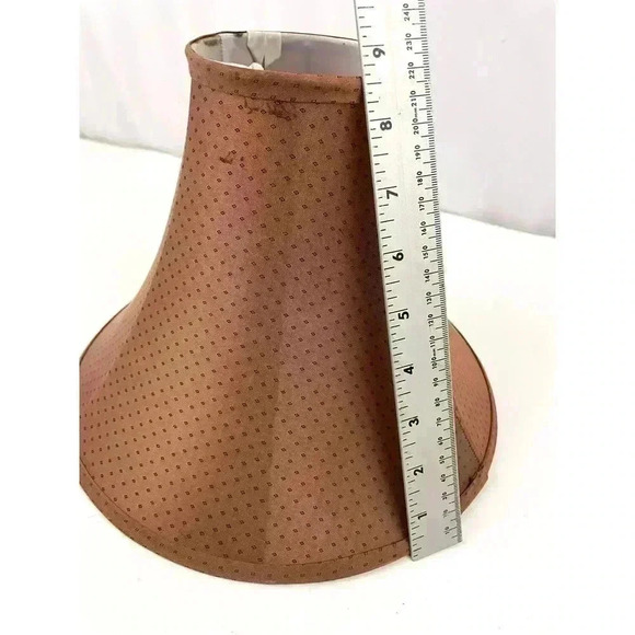 Brown Fabric Bell Shaped Lamp Shade 4"x11"x8.5" - Picture 7 of 9